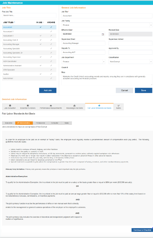 FLSA Test Compease